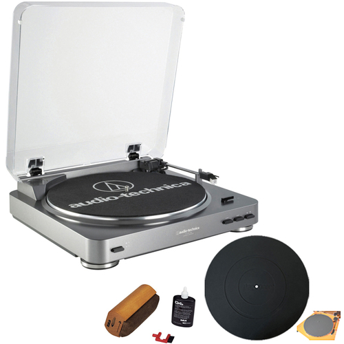 Audio-Technica AT-LP60 Turntable With RCA Turntable Cleaning System