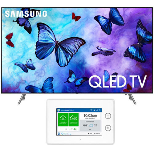 Samsung 49` Class QLED Smart 4K UHD TV 2018 Model + Home Security Starter Kit