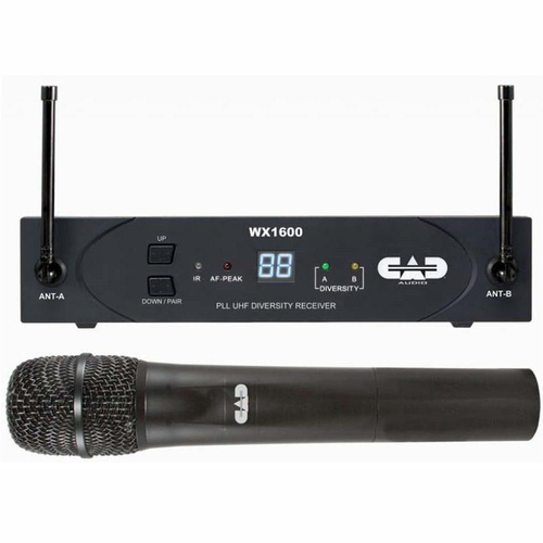 CAD Audio UHF Wireless Cardioid Dynamic Handheld Microphone System G Frequency Band
