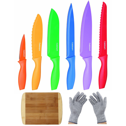 Cuisinart Advantage 12-Piece Knife Set w/Bamboo Cutting Board and Safety Gloves