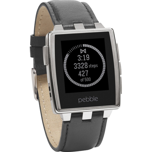 Pebble Steel Smartwatch Brushed Stainless (OPEN BOX)