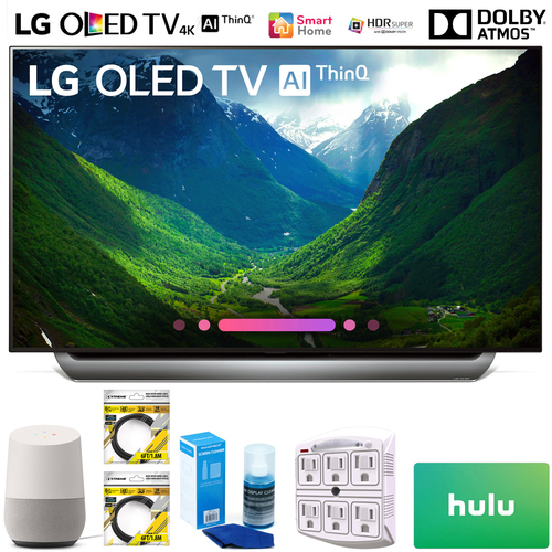 LG 55` C8 OLED 4K HDR AI Smart TV 2018 Model + Google Home Bundle