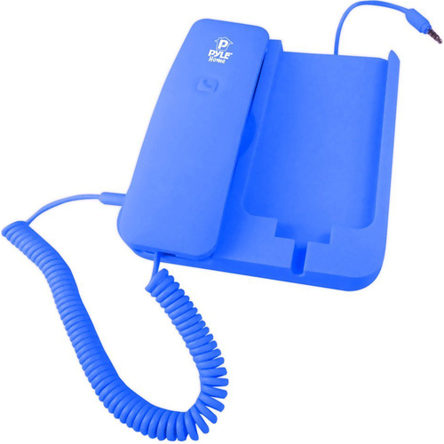 Pyle Handheld Phone and Desktop Dock for iPhone,Ipad & Android - Blue - Open Box