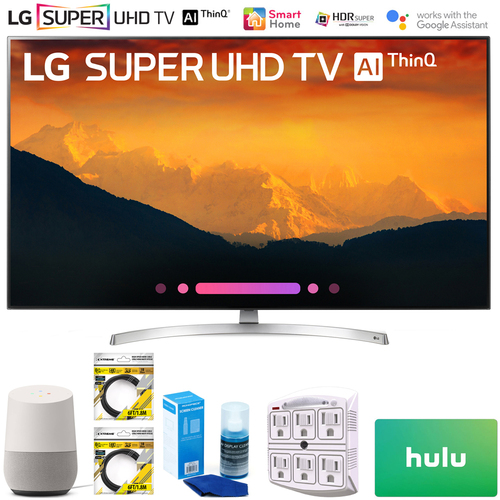 LG 65` Super UHD 4K Smart TV w/ Nano Cell Display 2018 Model+Google Home Bundle