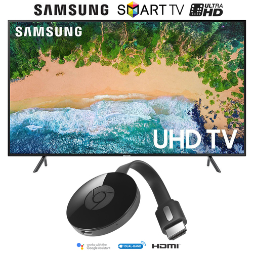 Samsung UN43NU7100 43` NU7100 Class Smart 4K UHD LED TV (2018) Google Chromecast