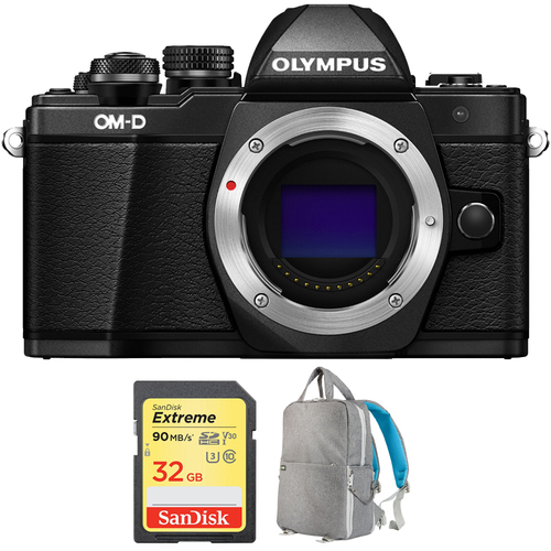 Olympus OM-D E-M10 Mark II Mirrorless Micro 4/3 Digital Camera Body + 32GB Card Bundle