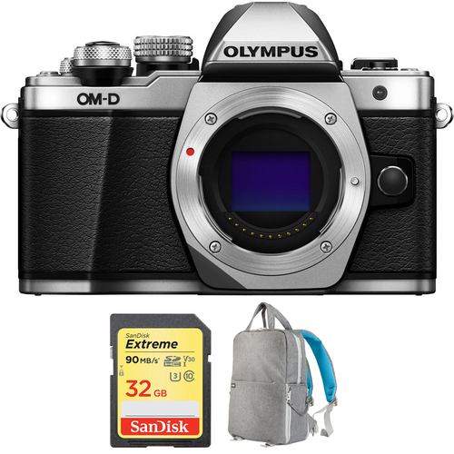 Olympus OM-D E-M10 Mark II Mirrorless Micro 4/3 Digital Camera Body + 32GB Card Bundle