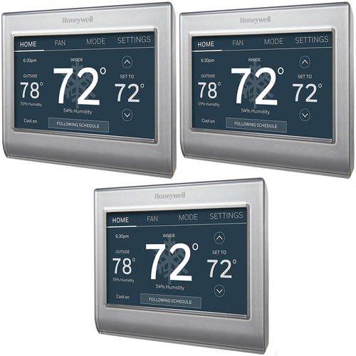 Honeywell Wi-Fi Smart Color Programmable Thermostat 3 Pack