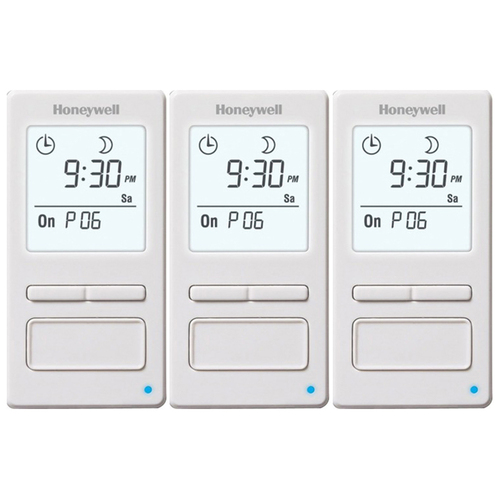 Honeywell 7-Day Solar Programmable Timer for Lights & Motors 3 Pack