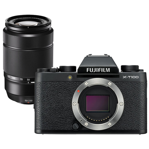 Fujifilm X-T100 Mirrorless Digital Camera (Black) w/ XC50-230mm f/4.5-6.7 OIS II Lens