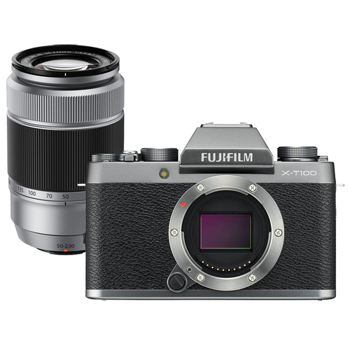 Fujifilm X-T100 Mirrorless Digital Camera (Silver) with XC 50-230mm F4.5-6.7 OIS Lens