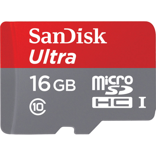 Sandisk Imaging Ultra microSDHC 16GB UHS Class 10 Memory Card w/ Adapter (OPEN BOX)