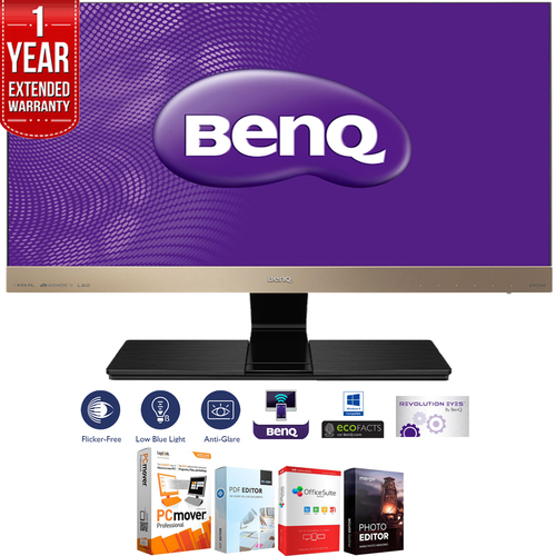 BenQ EW2440L Gold Edge-to-Edge 24` Screen LED Monitor + Extended Warranty Pack