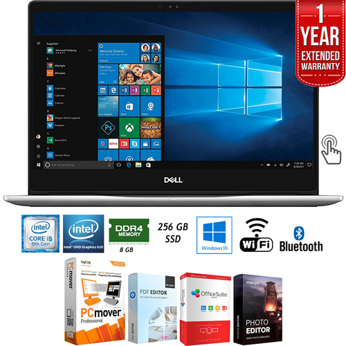 Dell Inspiron 13.3` Intel i5-8250U 8/256GB SSD Touch Laptop + Extended Warranty Pack