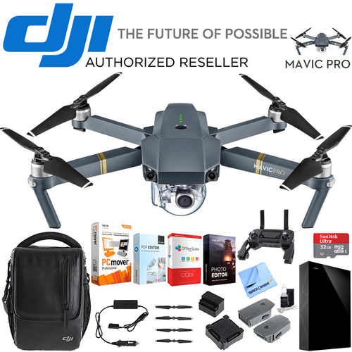 DJI Mavic Pro Quadcopter Drone Combo Pack + Professional Photo & Edit Bundle