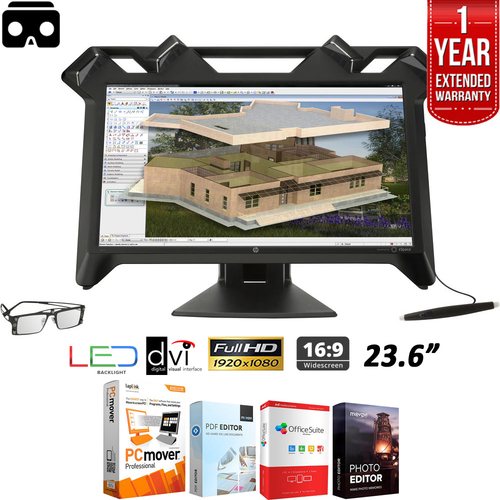 Hewlett Packard Zvr 23.6-inch Virtual Reality Display + 1 Year Extended Warranty Pack