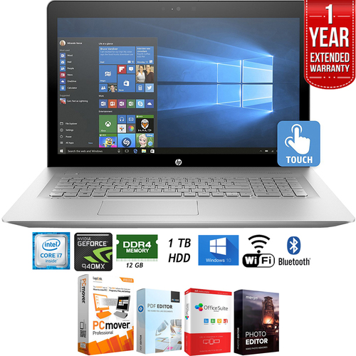 Hewlett Packard ENVY 17` Laptop, Intel Core i7, 12GB RAM, 1TB HDD + Extended Warranty Pack
