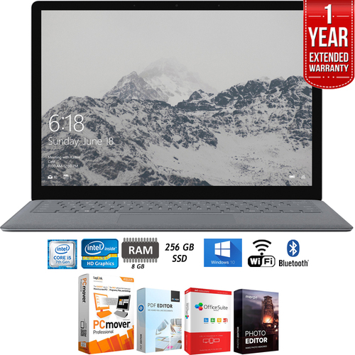 Microsoft DAG-00001 Surface 13.5` Intel i5-7200U 8/256GB Laptop 2017+Ext. Warranty Pack