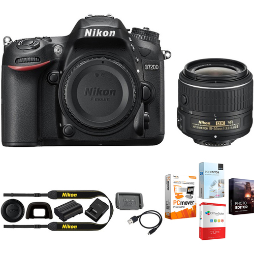 Nikon Refurbished D7200 DX 24.2MP Digital SLR Camera with 18-55mm VR II