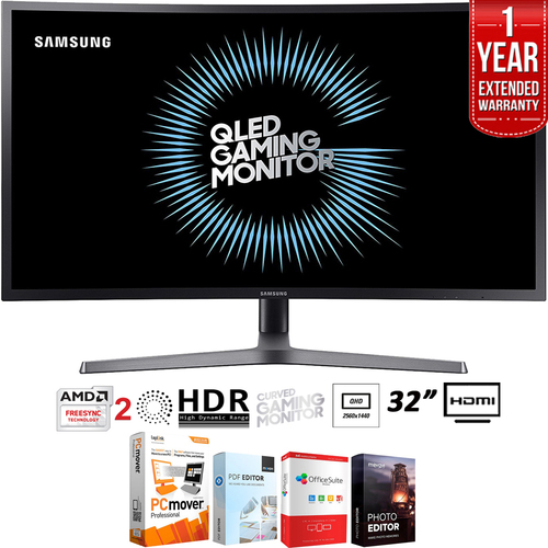 Samsung LC32HG70QQNXZA 32` HDR QLED Curved Gaming Monitor+Extended Warranty Pack