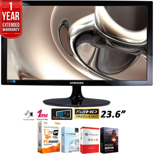 Samsung SD300 Series 23.6` Screen FHD LED Monitor +1 Year Extended Warranty Pack