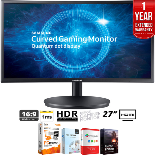 Samsung 27` Black Curved LED 16:9 144hz Gaming Monitor +Extended Warranty Pack