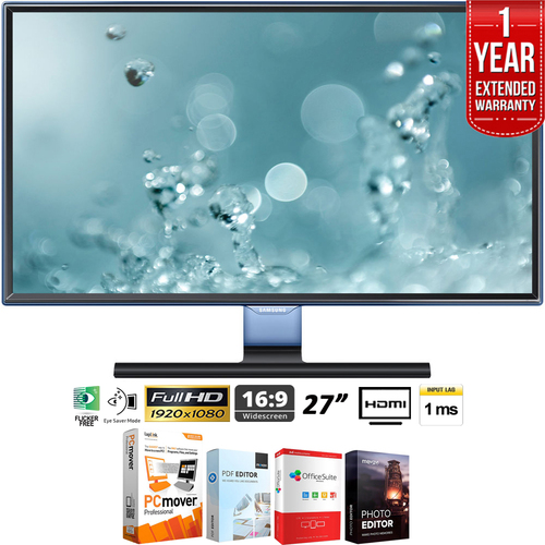 Samsung S27E390H 27` Widescreen LED Backlit HD Monitor + Extended Warranty Pack