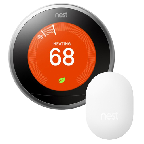 Google Nest Nest Learning Thermostat 3rd Gen Stainless Steel with Nest Connect (H17000EF)