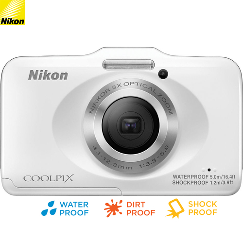 Nikon COOLPIX S31 10.1MP Waterproof Digital Camera - White (Certified Refurbished)