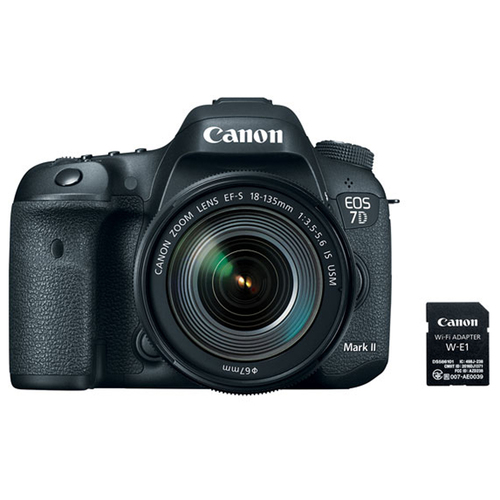 Canon EOS 7D Mark II EF-S 18-135MM f/3.5-5.6 IS USM Lens and Wi-Fi Adapter Kit