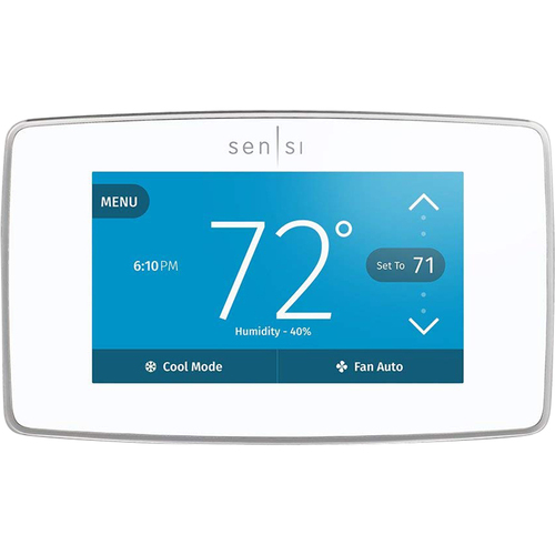 Emerson Sensi Touch Wi-Fi Smart Thermostat with Touchscreen Color Display White