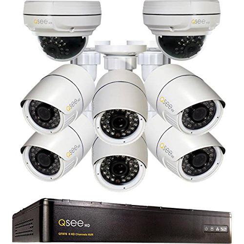 Q-SEE 8CH NVR 8-3MP IP CAMERAS (6 BULLETS 2 DOMES) 2TB HDD