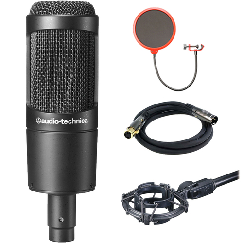 Audio-Technica Large Diaphragm Studio Condenser Microphone w/ Filter Bundle