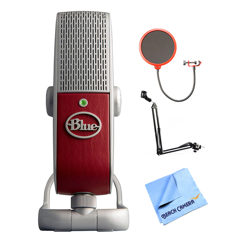 BLUE MICROPHONES Premium Mobile USB Microphone with Microphone Stand Bundle