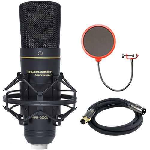 Marantz USB Studio-Quality Condenser Microphone f/ DAW Recording w/ Filter Bundle