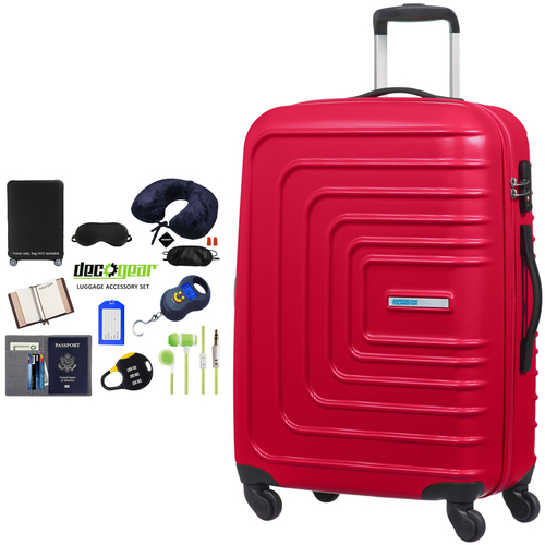 American Tourister 28` Sunset Cruise Hardside Spinner Luggage + Accessory Kit