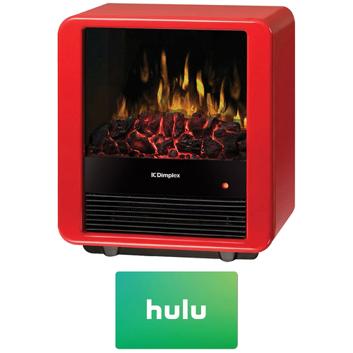 Dimplex Mini Cube Electric Stove-Style Fireplace w/ Hulu $25 Gift Card - DMCS13R
