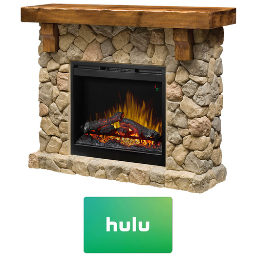 Dimplex Fieldstone Electric Fireplace w/ Hulu $25 Gift Card - GDS26L5-904ST