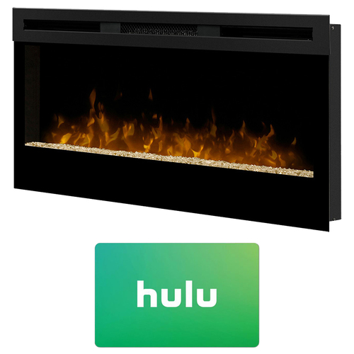 Dimplex Wickson 34` Wall Mount Electric Fireplace w/ Hulu $25 Gift Card - BLF34
