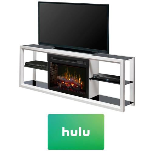 Dimplex Novara Electric Fireplace w/ Logs with Hulu Gift Card - SAPHL-300-W
