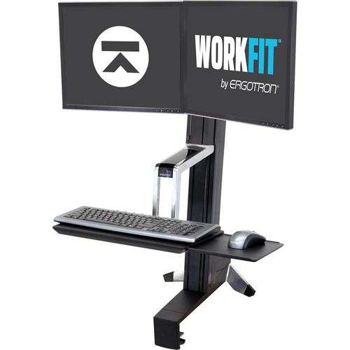 Ergotron WorkFit-S Dual Monitor Standing Desk Workstation - 33-341-200