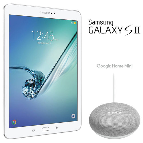 Samsung Galaxy Tab S2 9.7-inch SM-T813NZDEXAR 32GB Tablet (White) + Google Home Mini