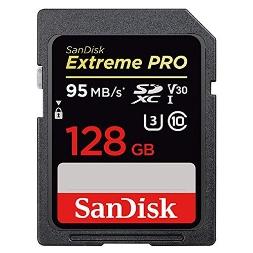 Sandisk Extreme PRO SDXC 128GB UHS-1 Memory Card, Up to 95/90MB/s Read/Write Speed