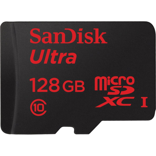 Sandisk Ultra microSDXC 128GB UHS-I Class 10 Memory Card w/ Adapter (Up to 80MB/s)