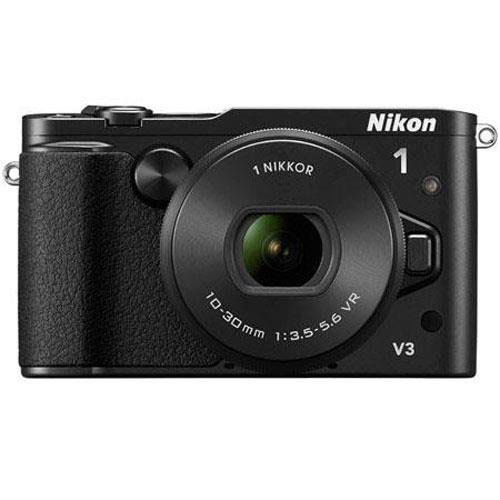 Nikon 1 V3 Mirrorless 18.4MP Digital Camera with 10-30mm Lens - Black Refurbished