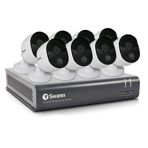 Swann SWDVK-845804V-US 4580V 1080P with Voice Control Security System Camera, White