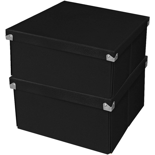 Samsill Pop N Store Medium Square Box 2 Pack - PNS02LSBK2