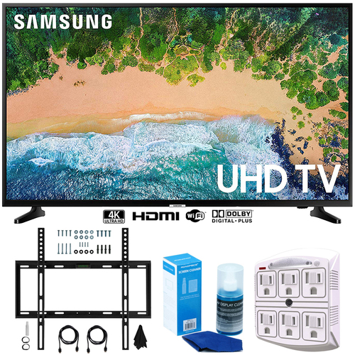 Samsung UN75NU6900 75` NU6900 Smart 4K UHD TV (2018) w/ Wall Mount Bundle
