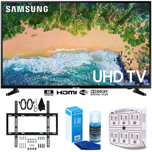 Samsung UN43NU6900 43` NU6900 Smart 4K UHD TV (2018) w/ Wall Mount Bundle