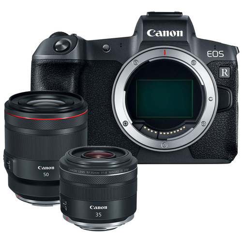 Canon EOS R 30.3MP Mirrorless Camera(Body Only) w/50mm f/1.2 and 35mm f/1.8 Lens